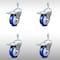 Service Caster 4 Inch SS Blue Polyurethane 10mm Threaded Stem Caster Set Total Lock Brake SCC-SSTSTTL20S414-PPUB-BLUE-M1015-4 - alternate 1